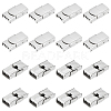 DICOSMETIC 20 Sets Smooth Surface 201 Stainless Steel Watch Band Clasps STAS-DC0011-59-1