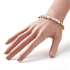 Plastic Imitation Pearl & Glass Seed Beaded Stretch Bracelet for Women BJEW-JB09929-3