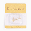 Brass Stud Earring Findings X-KK-S345-279G-3