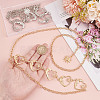 GOMAKERER 2Pcs 2 Colors Moon & Sun Alloy Link Chain Belts AJEW-GO0001-78A-3