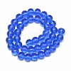 4mm Royal Blue Round Glass Crystal Beads Strands Spacer Beads X-GR4mm22Y-2