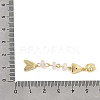 Brass Pave Cubic Zirconia Clear Cubic Zirconia & Natural Rose Quartz & Enamel European Dangle Charms GG-CBA3401-01G-A07-3
