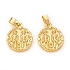 12 Constellation/Zodiac Sign Brass Pendants KK-I672-33-2
