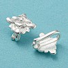 Flower Shape Brass Earring Hooks KK-M257-02S-3