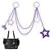 Acrylic Star Charm Iron Chain Bag Decorative Chains HJEW-OC00300-1
