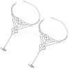 2Pcs Crystal Rhinestone Tennis Ring Bracelet BJEW-CN0001-18-1
