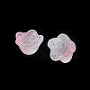 Spray Painted Transparent Glass Beads X-GLAA-D006-10-4