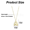 1Pc Initial Letter Brass Pendant Necklaces NJEW-YW0001-24A-2