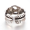 Alloy with Brass Wide Band Finger Rings RJEW-JL037-AS-3