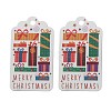 Rectangle Christmas Theme Kraft Paper Cord Display Cards CDIS-K003-02E-3