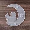 DIY Animal on the Crescent Moon Big Pendant Silhouette Silicone Molds DIY-F125-05-2