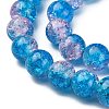 Spray Painted Crackle Glass Beads Strands CCG-Q001-10mm-19-3