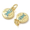 Rack Plating Brass Enamel Charms X-KK-K392-06G-2
