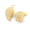 Brass Textured Pendants KK-P258-06G-2