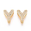 Brass Micro Pave Clear Cubic Zirconia Beads KK-T071-17G-Y-1