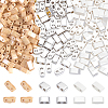 120Pcs 2 Colors Electroplated Non-magnetic Synthetic Hematite & 60Pcs MIYUKI Half TILA Beads Findings Kits G-PH0033-34-1