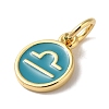 Real 18K Gold Plated Brass Enamel Charms KK-L216-001G-K05-2