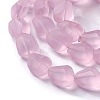 Transparent Frosted Glass Beads Strands X-FGLA-S001-02G-3