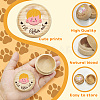 Round Beech Wooden 3D Engraved My First Curl Boy Box CON-WH0120-002-3