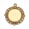 Zinc Alloy Pendant Settings for Cabochon & Rhinestone LS-PALLOY-A15290-AG-FF-1