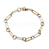 304 Stainless Steel Oval Link Chain Bracelets for Women LS-BJEW-D377-01B-4