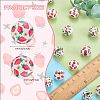 50Pcs 2 Styles Fruit Printed Wood European Beads WOOD-SZ0001-30-2
