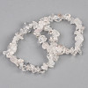 Unisex Chip Natural Quartz Crystal Beaded Stretch Bracelets BJEW-S143-16-7
