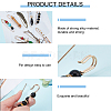  8Pcs 8 Style Branch & Feather & Bamboo Shape Alloy & Iron Safety Pin Brooches JEWB-NB0001-15-4