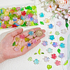 DIY Leaf Transparent Acrylic Pendants & Bead Caps Findings Kits DIY-NB0014-23-3