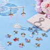 40Pcs 10 Colors Glass Pendants PALLOY-AR00036-4