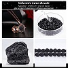 Natural Lava Rock Gemstone Round Bead Strands X-G-R285-4mm-06-5