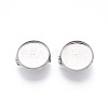 304 Stainless Steel Brooch Cabochon Settings STAS-E547-08A-P-2
