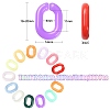 360Pcs 12 Colors Acrylic Linking Rings MACR-CJ0001-40-2