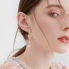 4Pairs Brass Micro Pave Clear Cubic Zirconia Leverback Earring Findings KK-BBC0021-97G-7