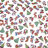 100Pcs 10 Styles Christmas 2-Hole Spray Painted Maple Wooden Buttons WOOD-SP0001-67-1