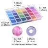 1488Pcs 24 Colors Transparent Acrylic Beads MACR-YW0002-68-3
