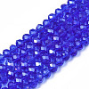 Electroplate Glass Beads Strands EGLA-A034-T4mm-B27-4