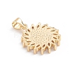 Brass Micro Pave Cubic Zirconia Pendants ZIRC-G165-12G-3