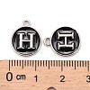 Platinum Plated Alloy Charms ENAM-S118-02H-P-3