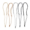 5Pcs Waxed Cotton Cord Adjustable Necklaces Making AJEW-JB01393-1