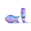 Transparent Spray Painted Glass Beads GLAA-I050-10A-2