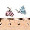Rack Plating Brass & Shell Charms KK-I357-10P-3