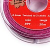 2-Ply Round Waxed Cotton Thread Cords YC-T004-01A-25-2