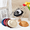 6Pcs 6 Colors EVA Cloth Teardrop Fascinator Hat Base for Millinery AJEW-FG0003-20-5
