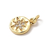 Brass Micro Pave Cubic Zirconia Pendants KK-Z135-05G-04-2