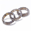 Natural Grey Agate Beaded Stretch Bracelets BJEW-S137-15-2