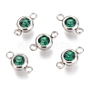 304 Stainless Steel Rhinestone Links Connectors STAS-P237-17P-12-1