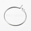 316 Surgical Stainless Steel Hoop Earrings Findings STAS-I097-050E-3