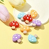 8Pcs 4 Colors Mushroom Food Grade Eco-Friendly Silicone Focal Beads SIL-FS0001-10-3