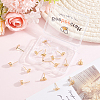 16Pcs Brass Micro Pave Clear Cubic Zirconia Stud Earring Findings MAK-BBC0001-19B-6